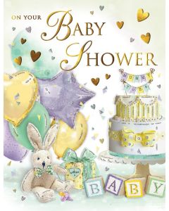 On Your Baby Shower Card. 19x13cm (8x6 Inches)