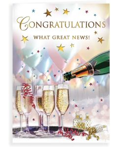 Congratulations What Great News!. 23x15cm