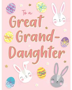 To Great Granddaughter Easter Card