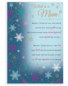 Mum Christmas Card. 9x6 Inches (23x15cm)