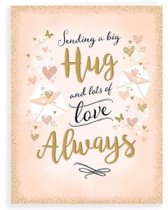 Big Hug Thinking Of You Card. 19x13cm