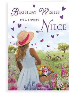 Birthday Wishes To A Lovely Niece. 9x6 Inches (23x15cm)