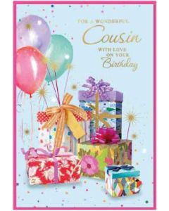Female Cousin Birthday Card. 19x13cm