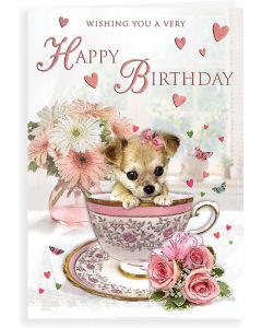 Happy Birthday Card For Female. 23x15cm