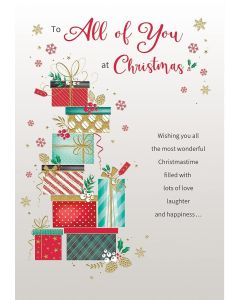 To All Of You Christmas Card. 23 x15 cm
