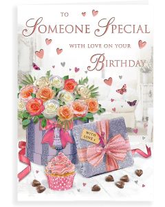 Someone Special Birthday Card For Female. 23x15cm (9x6 Inches)