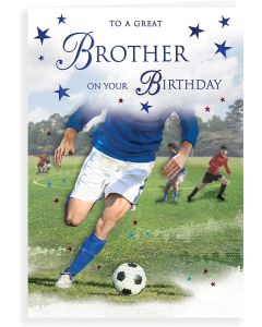 To A Great Brother On Your Birthday Card. 23x15cm