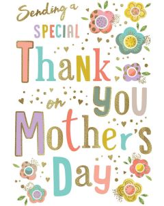 Mum Happy Mother's Day Card. Thank You. 23x15cm (9x6 Inches)