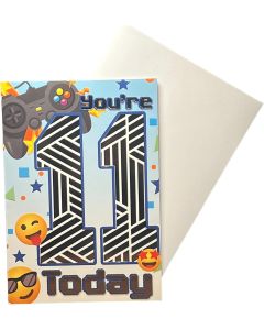 Age 11 Gaming Card For Boy. 19x13cm 