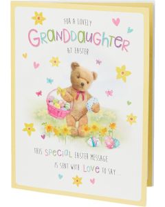 For A Lovely Granddaughter At Easter Card. 19x13cm (8x6 Inches)