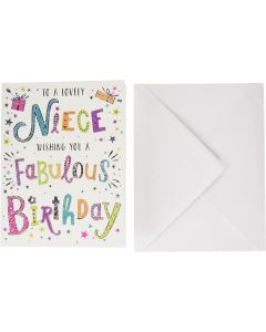 Niece Birthday Card 19x13cm (8x6 Inches)