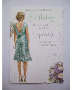 Birthday card for female. Open Card. 19x13cm