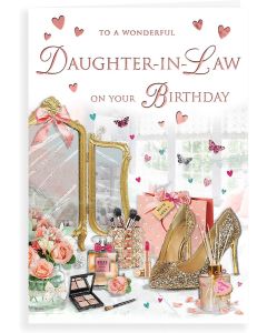 Daughter In Law Birthday Card.23x15cm