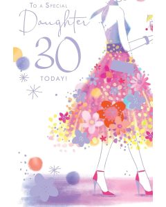 Daughter 30th Birthday Card. 23x15cm