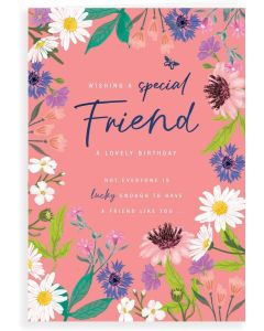 Special Friend Happy Birthday Card. 23x15cm