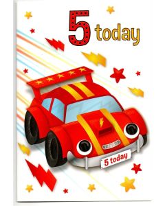 Birthday Card For Age 5 Boy. 5th Birthday. 19x13cm