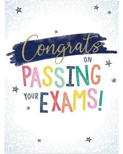 Congrats On Passing Your Exams Card. 19x13 (8x6 Inches)