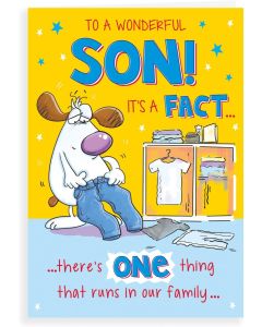 Son Humour Birthday Card. 23x15cm
