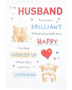 Husband Birthday Card. You are Brilliant. 23x15cm (9x6 Inches)