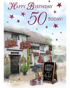 50th  Birthday Card For Male. 23x15cm