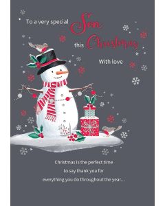 To A Very Special Son This Christmas Card. 23x15cm (9x6 Inches)                              