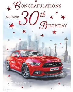 30th  Birthday Card For Male. 23x15cm