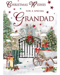 Grandad Christmas Card. 23x15cm (9x6 Inches)