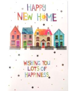 Happy New Home Card. Wishing You Lots Of Happiness. 19x13cm
