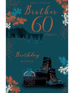Brother 60th Birthday Card. 23x15cm