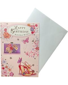 Open Birthday Card For Female. 19x13cm