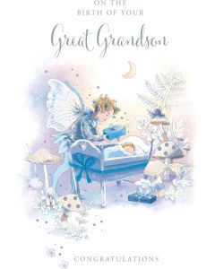 Birth Of Your Great Grandson Card. 23x15cm