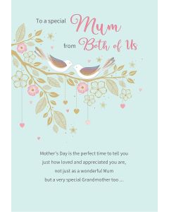 To  A Special Mum From Both Of Us Mother's Day card. 23x15cm (9x6 Inches)