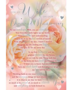 Wife On Our Diamond Anniversary Card