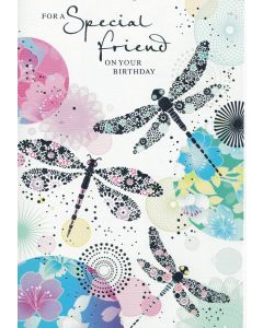 Special Friend Birthday Card. Butterflies. 19x13cm