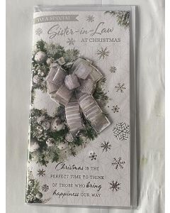 To A Special Sister-in-Law At Christmas Card. 23x12 cm