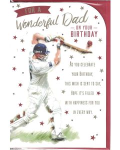For A Wonderful Dad On Your Birthday. Size 23cm x 15cm