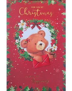 For You At Christmas. Open Christmas Card. 23x15cm