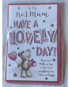 No1 Mum Have A Lovely Mother's Day. 23x15cm