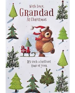 With Love Grandad At Christmas. It's Such A Brilliant Time Of Year Card. 9x6 Inches