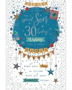 Son 30th Birthday Card. 23x15cm