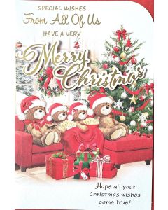 Prelude Special Wishes From All Of Us. Have A Very Merry Christmas Card. 19x13cm