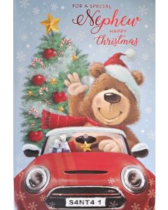 For A Special Nephew Happy Christmas Card. 23x15cm 
