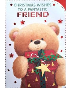 Christmas Wishes To A Fantastic Friend. 19x13cm (8x6 Inches)