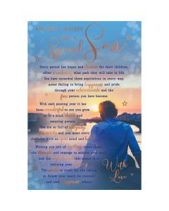 Son Birthday Card. Sentimental Words. 23x15cm