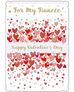 Valentine's Card. For My Fiancee. Open Card. 19x13cm