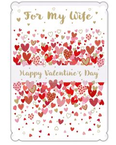 Valentine's Card. For My Wife. Open Card. 19x13cm