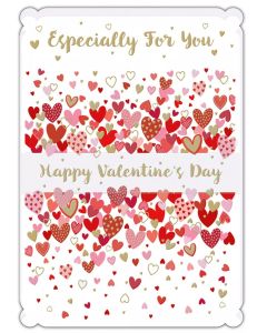 Valentine's Card. Especially For You. Open Card. 19x13cm