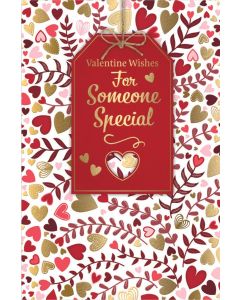 Valentine's Card. For Someone Special. 9x6 Inches (23x15cm)