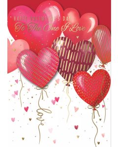 Valentine's Card. To The One I Love. 19x13cm