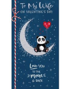 Valentine's Card, To My Wife. 23x12cm